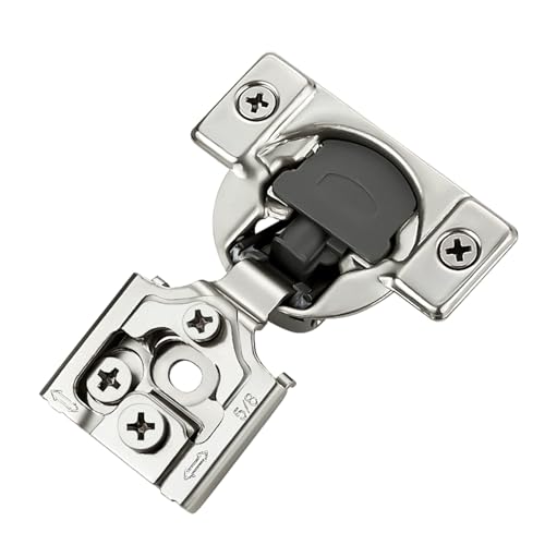 Image of 30 Pack 15 Pair 1-3 /8 inch Overlay Soft Close Hinges for Kitchen Cabinet Hinges Satin Nickel Hidden Hinges Stainless Steel Concealed Hinge self Closing