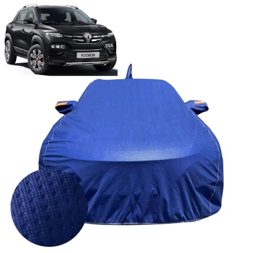 Image of Car Cover for Renault Kiger (2021-2026) | 100% Waterproof Cover with Antenna & Reflective Mirror Pockets | Dustproof, Scratchproof, Heatproof Kiger Car Cover |Soft Cotton Lining| Blue