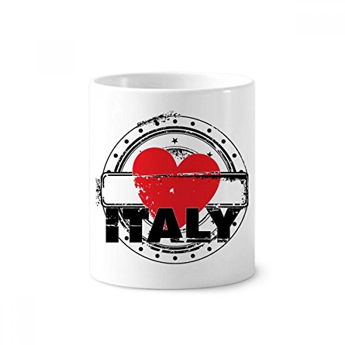 Tasse blanche J'aime l'Italie en céramique pour décorer un bureau ou une salle de bain