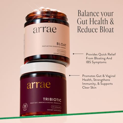 Image of Arrae Fast-Acting Bloating Relief Digestive Enzymes, All Natural Bloat, Gas & Indigestion Relief Capsules, 60 Count