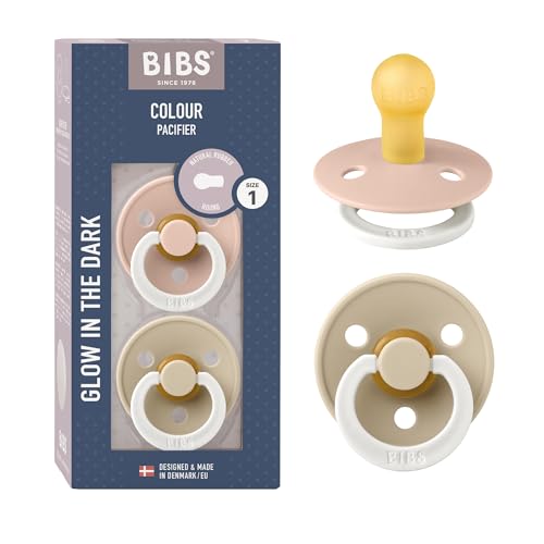 BIBS Colour Glow Schnuller 2er-Pack, BPA-frei. Leuchtet im Dunkeln,...