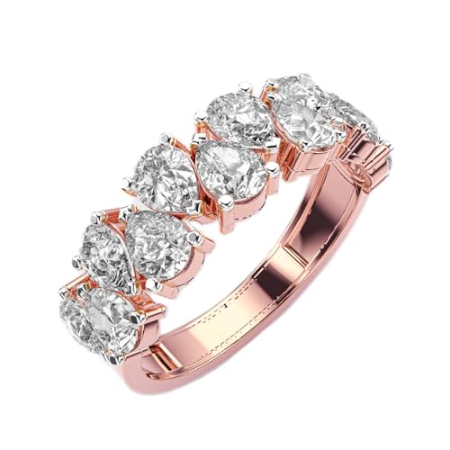 Bague d'éternité empilable moissanite pour sublimer vos tenues du quotidien