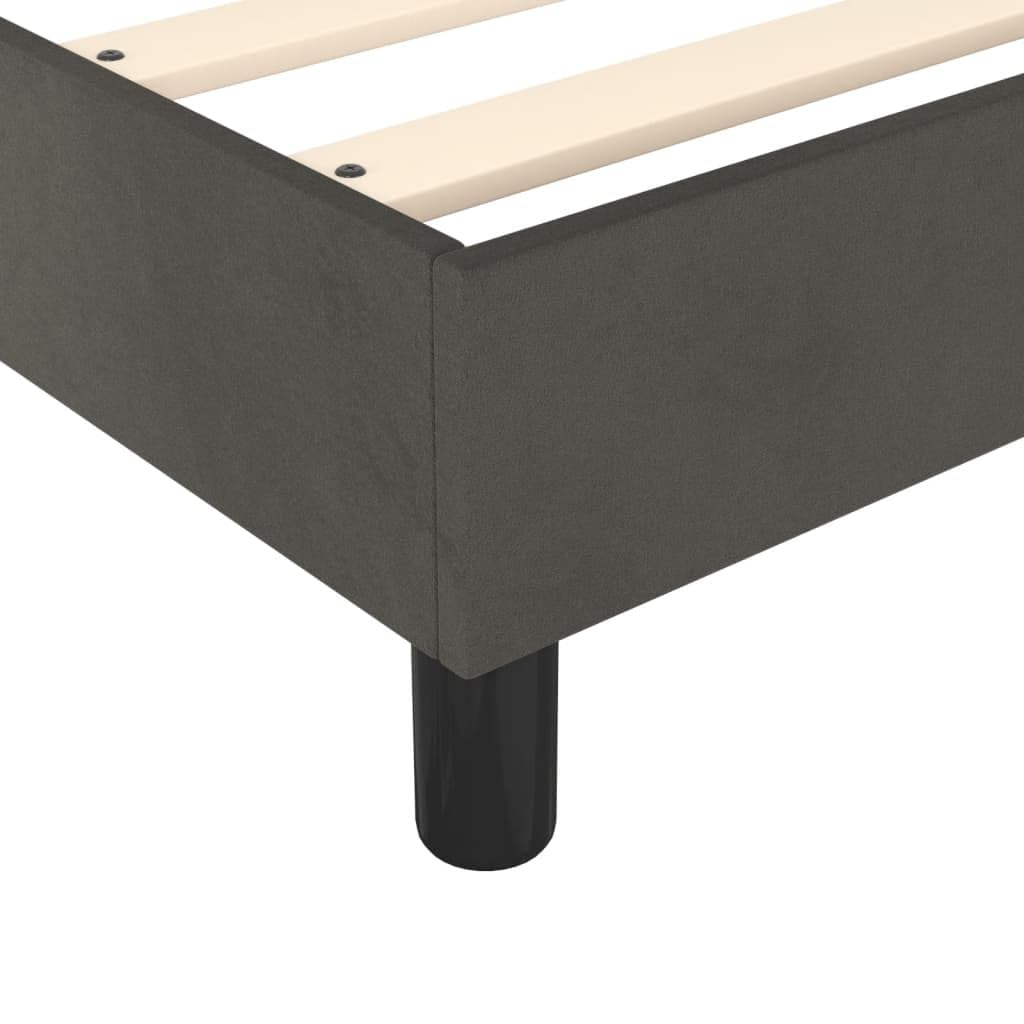 vidaXL Estructura de Cama con somier Terciopelo Gris Oscuro 180x200cm