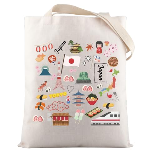 VAMSII Japan Food Lover Tote Bag Tokyo Travel Gift
