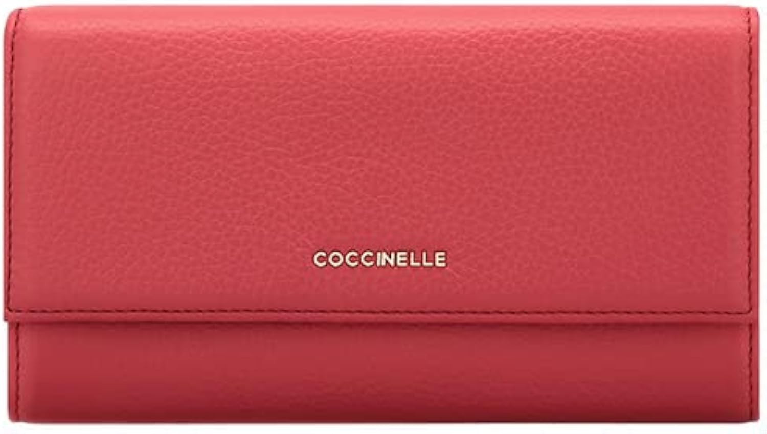 Coccinelle Portafoglio in Pelle Metallic Soft Colore Rosso Cranberry 19x10x2 cm taglia Grande Coccinelle Portafoglio in Pelle Metallic Soft Colore Rosso Cranberry 19x10x2 cm taglia Grande