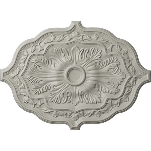 Ekena Millwork CM36X26PEPCF Cm36X26Pepcf Pesaro Ceiling Medallion, 36" X 26" X 1-1/2", Pot of Cream