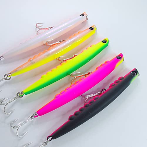 momoルアー モモルアー シーバスルアー バチペン 95S 95HS バチ抜け特化型シンキングペンシル (S: 5色アソート) 3枚目