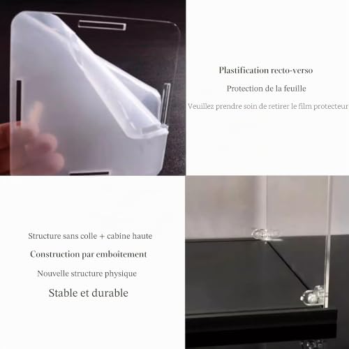 DDXMML Vitrine acrylique compatible Lego 21061 Notre Dame de Paris, résistante à la poussière et aux UV – vue 7