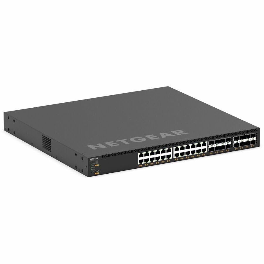 Image of NETGEAR AV Line M4350-24X8F8V 40 Port Switch XSM4340V | L3 Managed Stackable | 24x10G PoE++ | 8x10G SFP+ | 8x25G SFP28 | Rack-Mountable | Cloud Care's 3 Year Warranty SupportPlus Included
