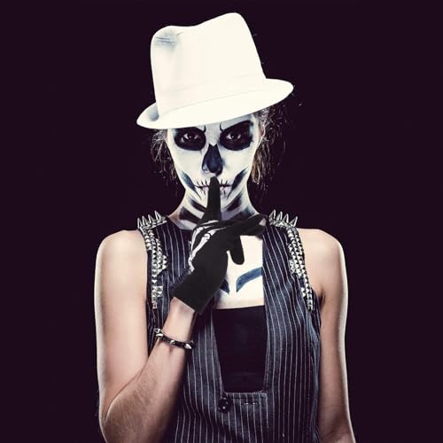 Halloween Skeleton Gloves and Skull Face Mask Half Ghost Bones for Adult Hallowmas Cosplay Dance Costume Party - Image 2