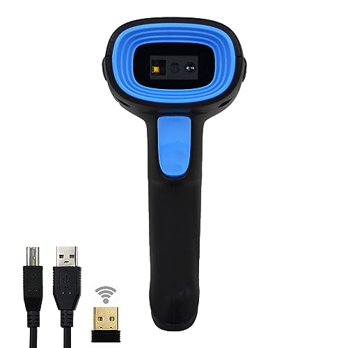 Image of Team Office Wireless Barcode Scanner | 1D 2D with 2.4GHz USB Nano Receiver and Bluetooth | Handheld All Types of Barcodes and QR Code Scan | Useful for Supermarket, Retail Stores, Warehouses