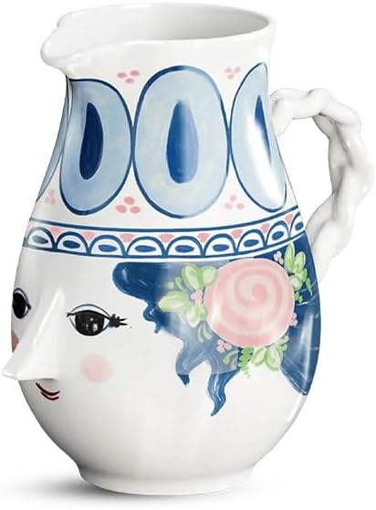 Bjorn Wiinblad Dora Jug, Blue, 5.7"H, 18.6 oz, Gift Box Included