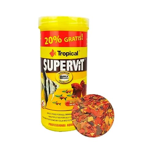 SUPERVIT FLAKES - ração com múltiplos ingredientes, em flocos com beta-glucano, astaxantina, algas k