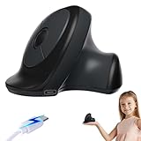 Design ergonomique Cette souris optique sans fil ergonomique adopte un design vertical ergonomique. L'angle d'inclinaison offre une prise en main naturelle et détendue. Le contour 3D épouse la courbe naturelle de la paume, réduit efficacement la pression au poignet, s'adapte parfaitement à l'ergonomie du bureau et minimise la fatigue causée par une utilisation prolongée. Cette souris Bluetooth sans fil est compacte et légère, conçue pour les personnes ayant de petites mains.