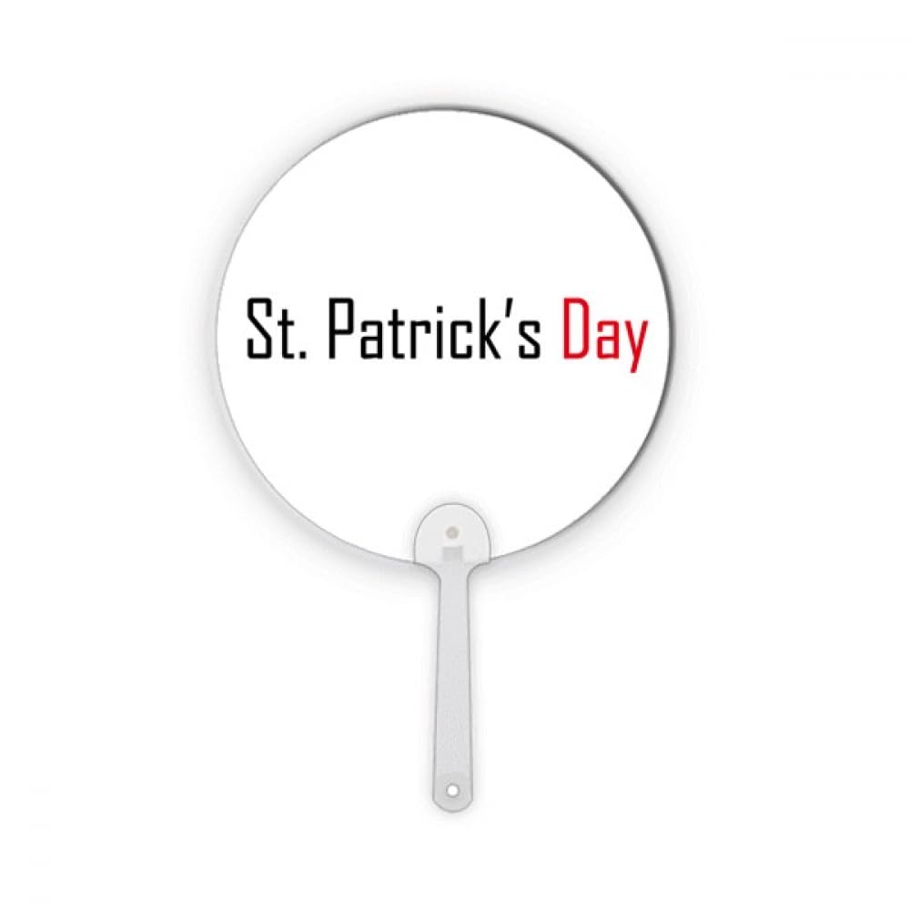 Éventail rond en plastique rigide et léger spécial fête Saint-Patrick
