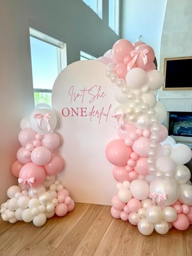 Image of White Link Balloons,120Pcs 6Inch Pearl White Latex Linking Balloons for Birthday Baby Shower Wedding Anniversary Party Decorations