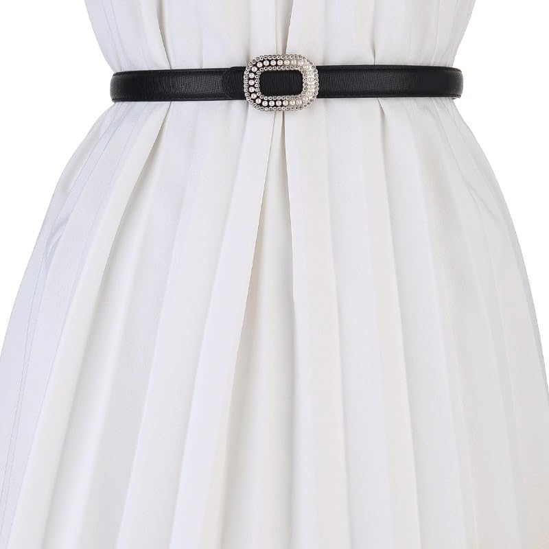 HBJWOV Dress Belt Women's Decoration Cowhide Small Belt Hundred Matching Skirts Waist Cinching Jeans Belt(Orange)3