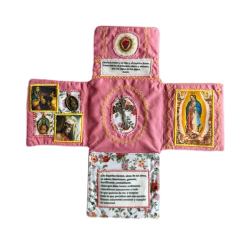 Handmade Pocket Devotional Book - Faith Edition, Mini Hand Embroidered Christian Prayer Bag Suitable for Christian Faith Gift