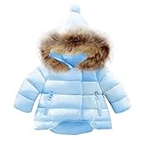 Mousmile Toddler Baby Girls Warm Puffer Coat Winter Cute Fur Hood Cotton Padded Down Jacket Zip Up...