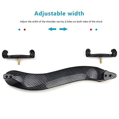 Nanyi Violin Shoulder Rest 1/2 Collapsible Adjustable 1/2 Size Violin Niversal Type Violin Parts Soft Safety Easy To Use, High Strength Sponge Grid Pattern #TOP3