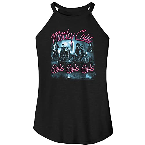 Motley Crue Girls Girls Girls Womens Rocker Tank Top Sleeveless Classic Rock Graphic Tees