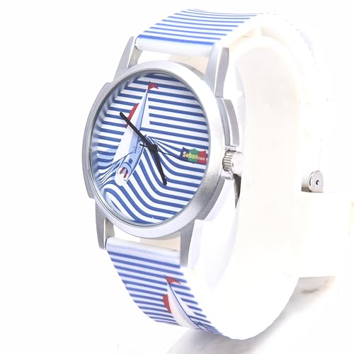 Image of Multicolor Designer Funkey Theme Silicone Strap and Dial Wrist Watch - Fun-108