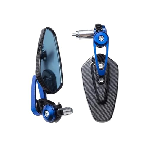 Espejos giratorios ajustables de motocicleta con patrón de fibra de carbono anti vibración