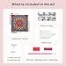 Domnpes Mandala Diamond Art Kits for Adults, 5D Diamond Painting Kits for Beginners, DIY Round Full Drill Bead Craft for Home Wall Decor Gift 11.8x11.8 inch
