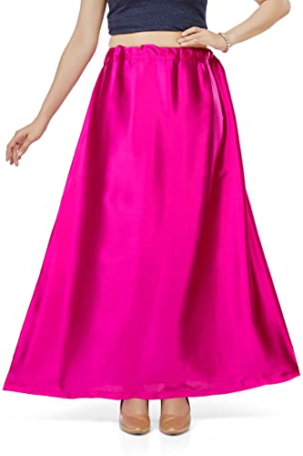 Image of Madhu Fashion Women's Satin Saree Petticoat Saree Underskirt