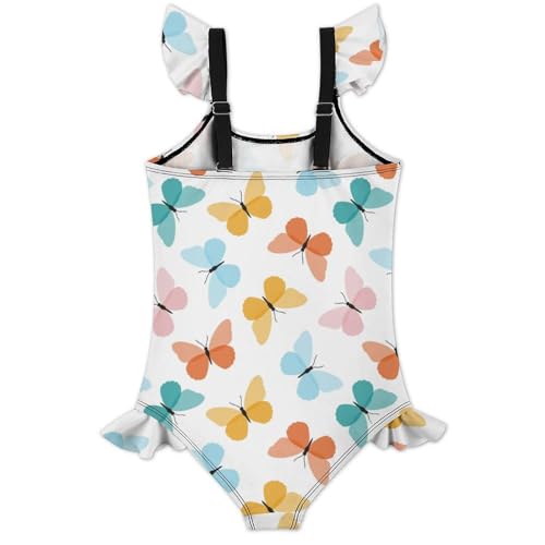 Image of Girls One Piece Swimsuit Lovely Cute Animals Ruffles Swimwear Bathing Suits 3-12 Years