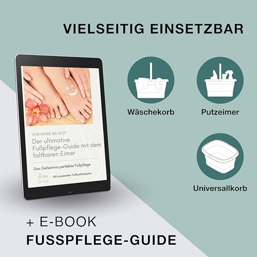 VMbathrooms Fußoase Das Original | Hochwertiges & stabiles Fußbad für wohltuende Entspannung der Füße | Fußbadewanne mit Massage-Noppen | BPA-Frei