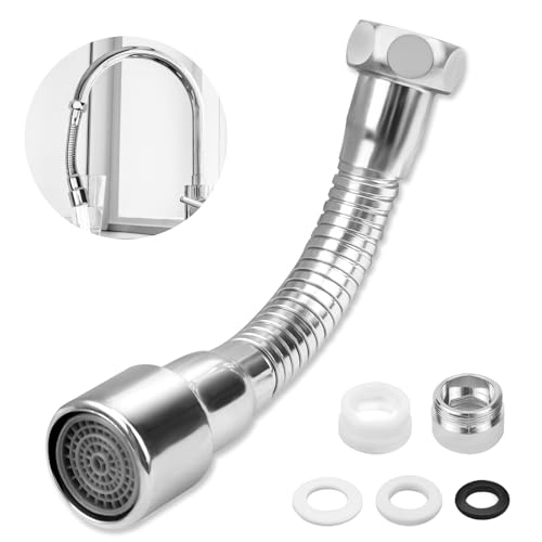 Vzxzxe Alargador De Grifo De 14 Cm, Función Giratoria 360 , A Prueba De Explosiones E Inoxidable, Adecuado Para Extensiones De Grifo De Baño Y Cocina