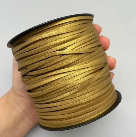 Cordón De Oro De 3Mm, Cordón Trenzado Para Bricolaje, Pulsera De Abalorios Hecha A Mano, Fabricación De Joyas, Cadena Plana