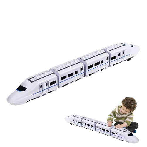 Yonuaret Set De Tren Modelo, Juego Educativo Divertido con Luces Y Sonidos, Juguete de Empalme de Vías, para Interior Exterior Hogar Salón Aula Escuela Cumpleaños Fiesta Halloween Pascua Jardín