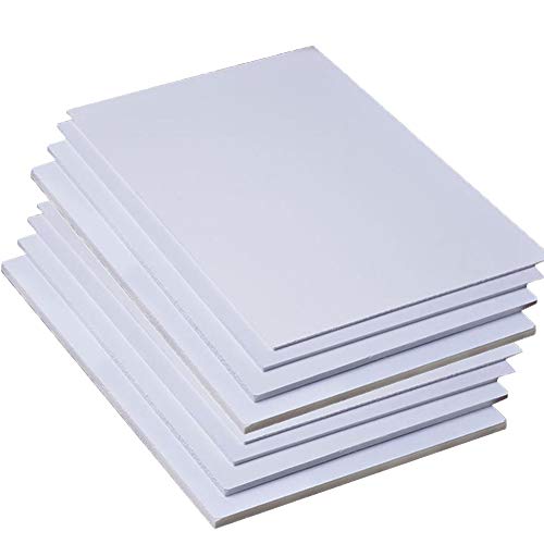 Zewoi Lámina de PVC expandida Hoja de PVC expandido de 8 Hojas, 1 mm (0,039 Pulgadas),8pcs,1mm x 300mm x 400mm Cover