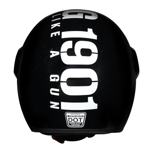 Image of Royal Enfield Copter of Solid ID ABS GL BLK XL62 Helmet | Certification: ISI & DOT | Type: Open Face | Material: ABS