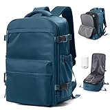 [CADOLIM] リュック メンズ ，トラベルリュック 大容量30l，ビジネス リュックサック，ポンプ付き真空バックパック、真空圧縮バッグ、男女兼用の大容量、真空システム付き、飛行認証済み、日常の運動、レジャーデイパック，通勤，学校に通う，旅行する (青)