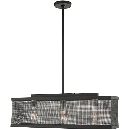 Image of Livex Lighting 46213-04 3 Light Black Chandelier