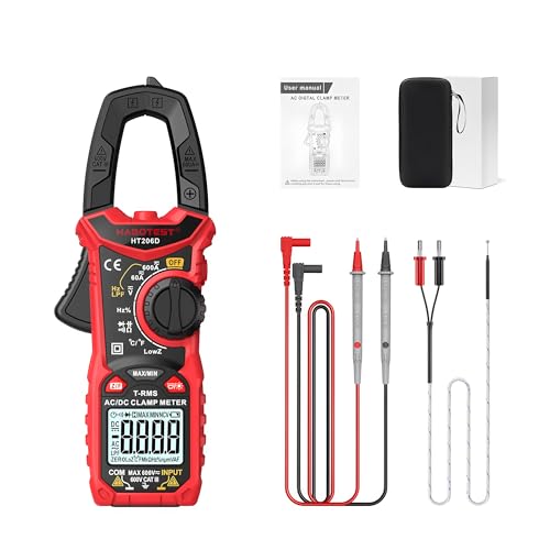 Multimètre à pince numérique AC DC HT206D Habotek 600A TRMS automatique