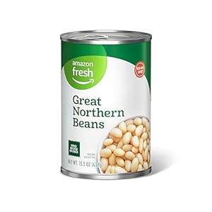 Amazon Fresh, Canned Great Northern Beans, 15.5 Oz