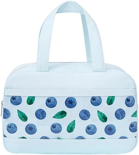 Miniatura 1 de Lonchera aislada reutilizable bolsa de almuerzo para hombres mujeres a prueba de fugas enfriador portátil para el trabajo, picnic viajes A2-azul