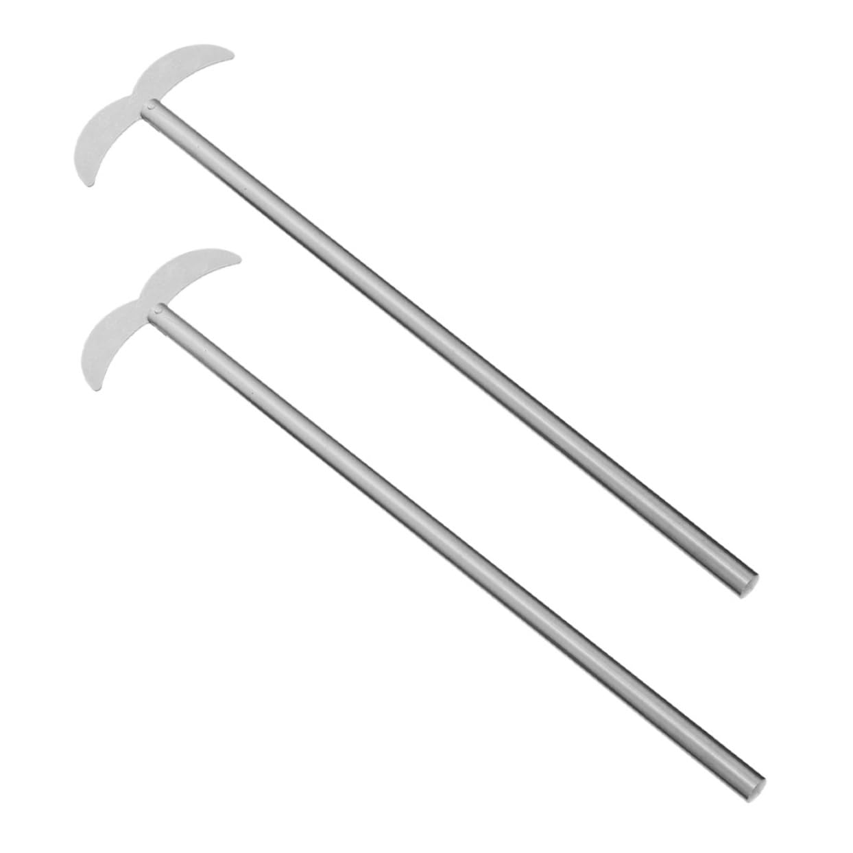 2pcs Stainless Steel Stirring Paddle Beverages Labs Paddle Stirrer Stirrers for Mixed Drinks Bun Dumpling Maker Stirrer Mixer Shaft Mixing Tool Chemistry Stirring Rod Silver HOLIDYOYO