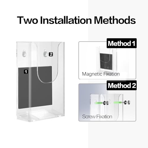 XGKHOM Magnetic Breastmilk Bag Holder for Fridge, Empty Breastmilk Storage Bag Organizer with Powerful Magnet or Screw Mount, Fits Lansinoh, Medela, Momcozy and All Breastmilk Storage Bags for Freezer