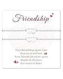 MANVEN Friendship Gifts for Women Gifts for Best Friend Bracelets BFF Bestie Christmas Birthday Graduation Heart Matching Bracelets for 2