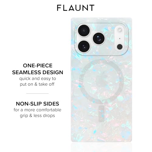 Flaunt Official Square Protective Case - Compatible with iPhone 17 Pro - Compatible with MagSafe & Wireless Charging - Drop-Tested & Shockproof - (Opal Shell) by FLAUNT - Used condition - Image 7