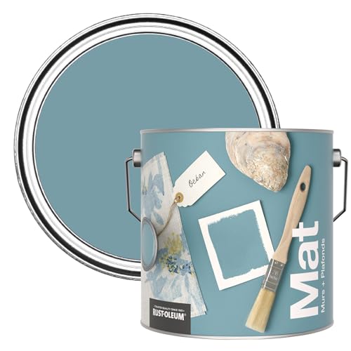 Rust-Oleum Peinture Mate Murs et Plafonds Bleue - Océan 2,5L