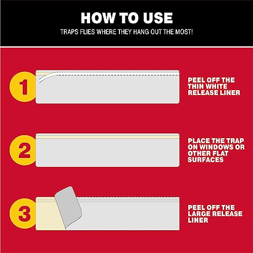 Catchmaster Window Fly Traps 12-Pack Xl, Fruit Fly Traps For Indoors, Disposable Bulk Bug Catcher, Waterproof Insect Glue Trap, Adhesive Fly Strips, Pet Safe Pest Control For Home, Kitchen, & Garage #TOP4