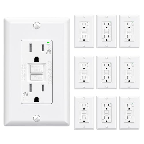 ELEGRP Outdoor GFCI Outlet 15 Amp with Self-Test