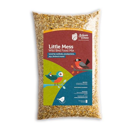 Schoen Farms Gourmet Little Mess Wild Bird Seed Mix – 2.27 kg Bag – No-Shell, Mess-Free Seed Blend with Sunflower Hearts & Millet – Canadian Grown Bird Feed