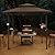 MEWAY 8x5 Outdoor Grill Gazebo Canopy, BBQ Canopy Gazebo Tent for Patio,Barbecue,Brown